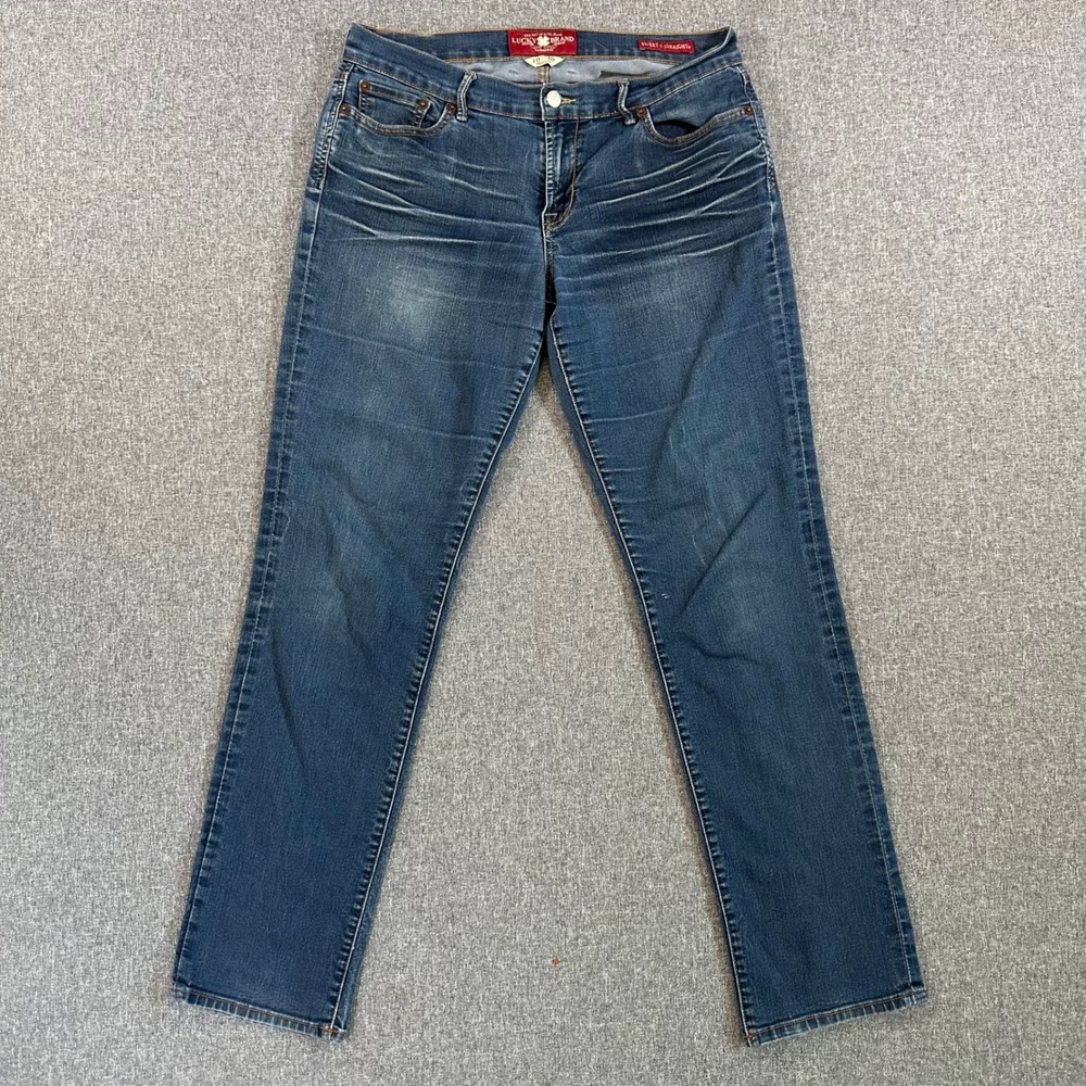 Lucky Brand Sweet N Straight Jeans Womens 10/30 Regular Blue Denim Straight Leg